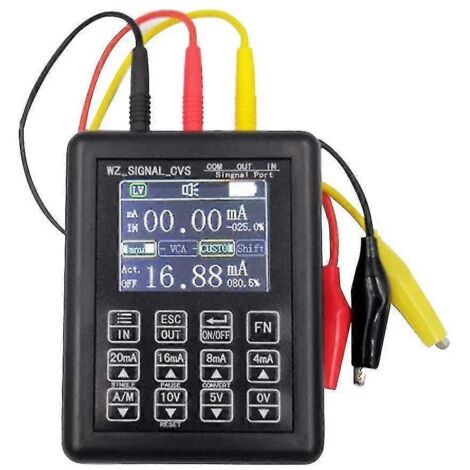 Générateur de signaux réglable 4-20 mA 0-10 V, calibrateur de signaux de contrôle de processus, courant constant SouBlack