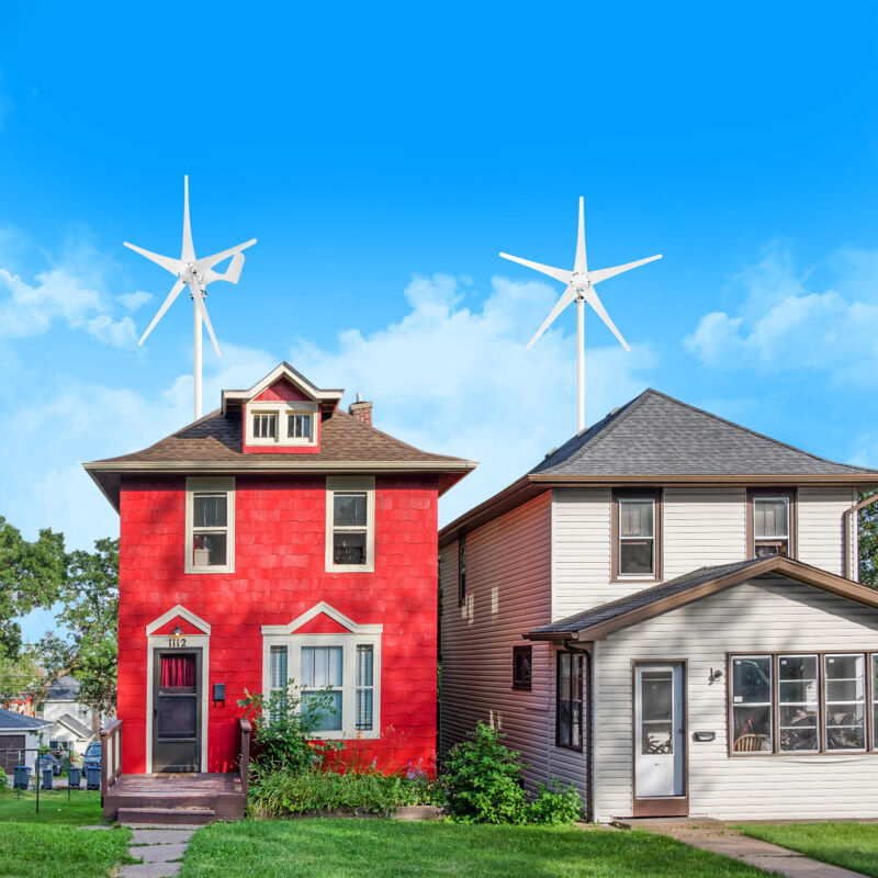Treetalk - Générateur d'éolienne 1200 w, petite éolienne avec contrôleur d'énergie propre s type-12 v 5 pales, 5 pales moulin à vent à énergie libre