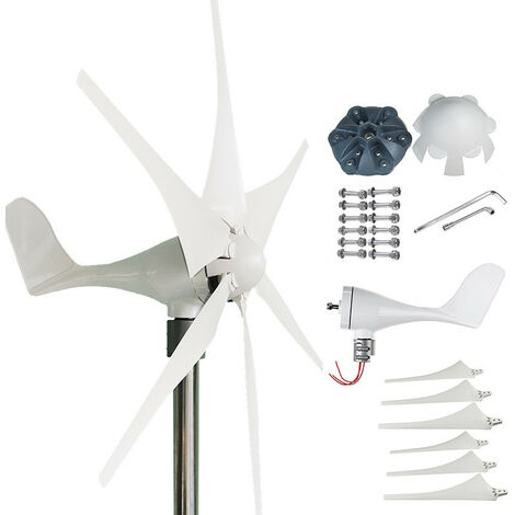 Générateur d'éolienne DC 12V 6 lames 6000W (Controleur NON INCLUS) LAVENTE