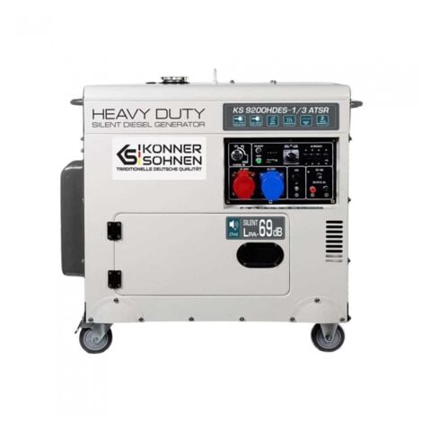 Générateur diesel boîtier renforcé 230 ou 400V moteur Euro 5 "Könner & Söhnen" KS 9200HDES-1/3 ATSR