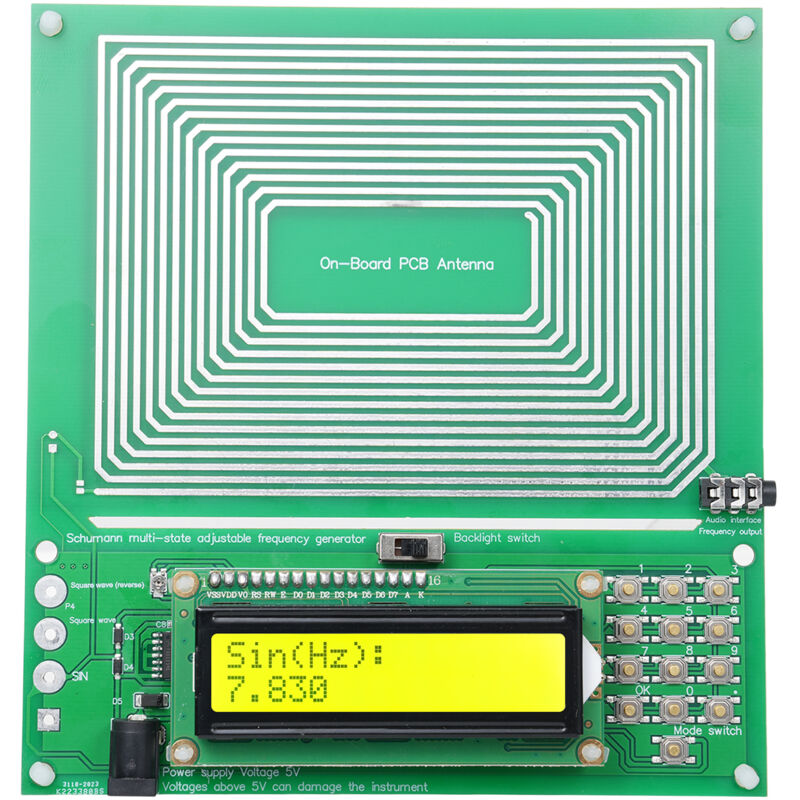 Lifcausal - Générateur d'ondes d'impulsions à très basse fréquence à résonance Schumann réglable dc 5 v 0,001 Hz-200 kHz 7,83 Hz Résonateur audio