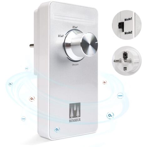 Générateur d'ozone purificateur d'air, stérilisateur d'odeurs, purificateur d'air, générateur d'ozonizer d'air pour chambre, salle de bain