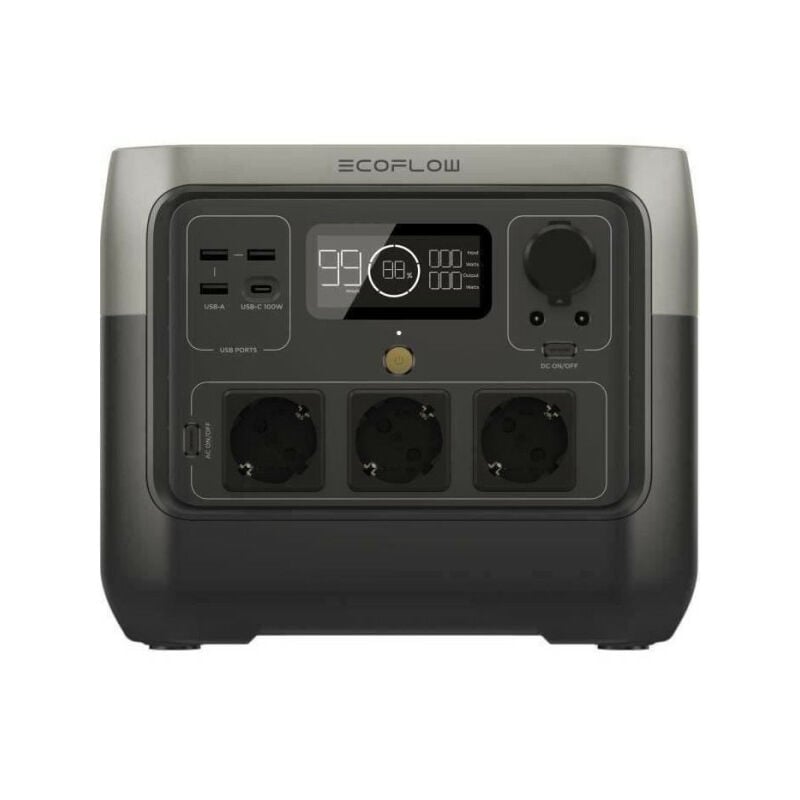 Générateur electrique portable river 2 pro, 768Wh, 3 sortie ca - 800 w au total (surtension 1600 w)