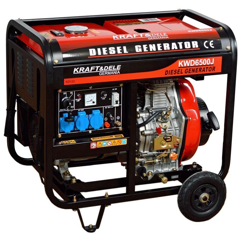 Jardibricodeco - Générateur Groupe éléctrogène Diesel 6500w 12/230v