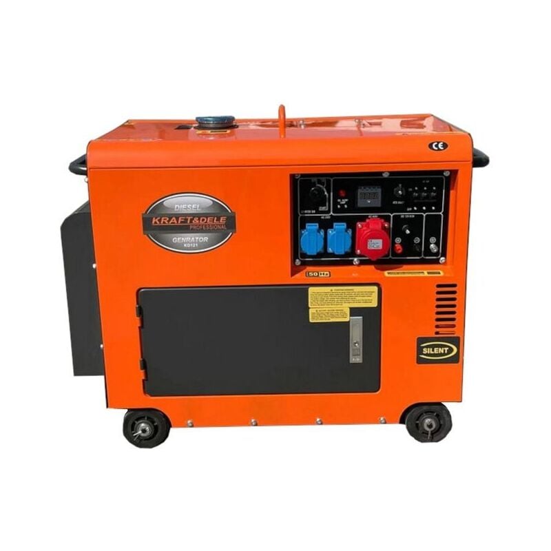 Jardibricodeco - Générateur Groupe éléctrogène Diesel 7000w 12/230/400v