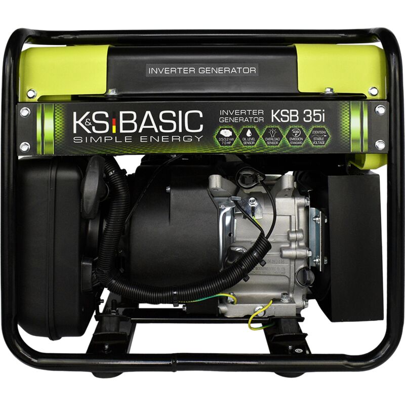 Générateur inverter KSB 35i d'une puissance maximale de 3500 W, conversion double du courant, convient aux appareils sensibles, moteur EURO V, 2x16A