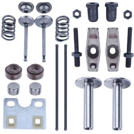 Générateur Moteur Tige de poussée de soupape pour Honda GX340 GX390 188F 5KW avec Plaque de guidage Pivot de culbuteur avec Écrous