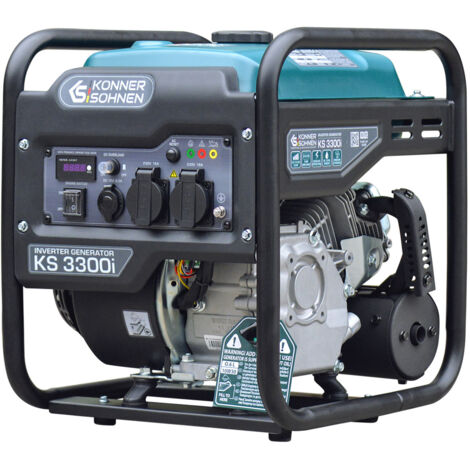 Générateur-onduleur portable inverter 3300W, 2 prises 230V - Könner  Söhnen KS 3300i
