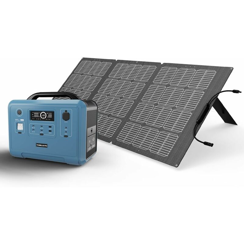 Fullsent - Groupe électrogène Solaire,Générateur Solaire Silencieux de 1248Wh avec une Grande Capacité de Batterie LiFePO4,Générateur D'énergie