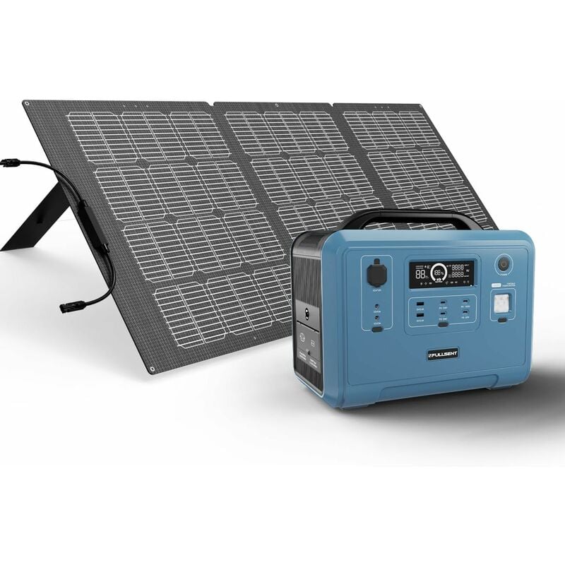 Fullsent - Groupe électrogène Solaire,Générateur Solaire Silencieux de 1248Wh avec une Grande Capacité de Batterie LiFePO4,Générateur D'énergie