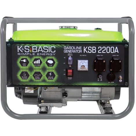 KÖNNER & SÖHNEN Generatore a benzina K&S BASIC 2200W 7 cv AVR porta 12V KSB 2200A