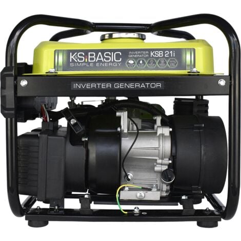 KÖNNER & SÖHNEN Generatore a benzina K&S Basic KSB 21i 4 tempi 2,9 cv con regolatore di tensione automatico, protezione basso livello olio, standard EURO V, 2000 W, 2 x 16 A (230 V)