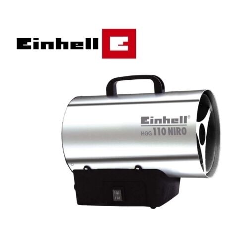 Generatore di aria calda/cannone/cannoncino ad aria calda a gas propano/butano Einhell - HGG 110 Niro