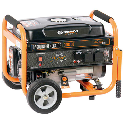 GENERATORE DI CORRENTE 4 TEMPI MONOFASE 5KW 389cc CARRELLATO GD6500 DAEWOO