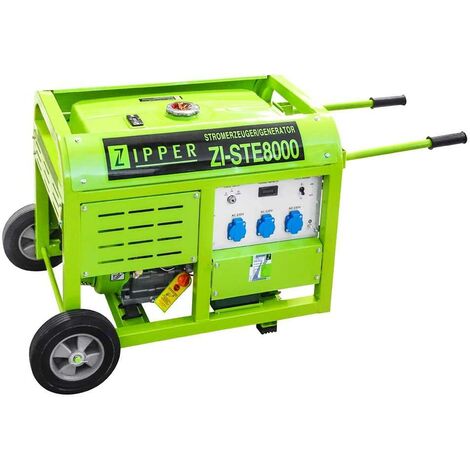 Generatore di corrente 8000w 3 prese 230v Zipper zi-ste8000