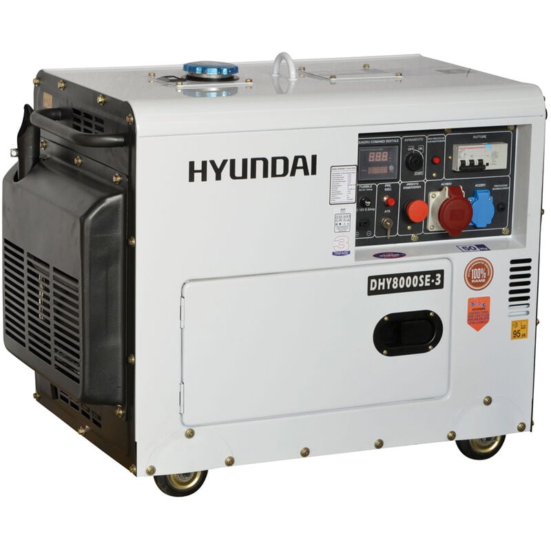 Image of Tooltek - generatore di corrente diesel 5.8Kw silenziato mono/trifase 456CC hyundai