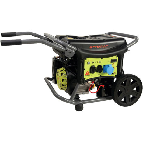 Pramac – Generatore di corrente elettrica a benzina 5300 Watt – Capacità serbatoio 26 litri – Avviamento elettrico – Potenza acustica 69 dB