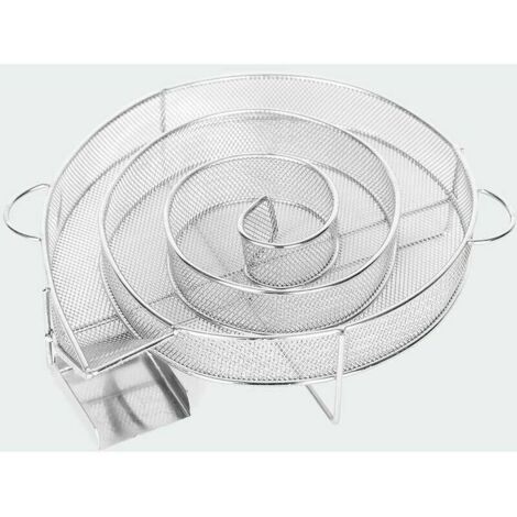 Generatore di fumo freddo per affumicatura di carne e pesce, barbecue, griglia 20.5X19X4.5cm, argento