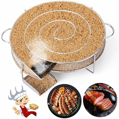 Generatore di fumo freddo per barbecue con carne affumicata e pesce alla griglia,
