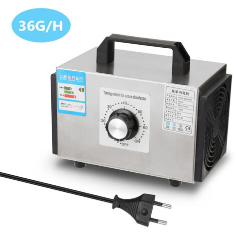 Generatore di ozono domestico Pro Macchina per ozono Purificatore d'aria Purificatore d'aria in acciaio inossidabile Attrezzatura per disinfezione e sterilizzazione (EU 2)