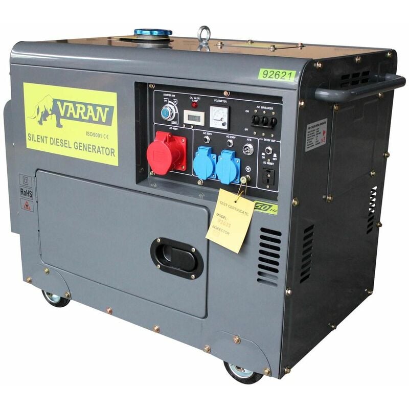 Image of 92621-ATS Generatore Diesel 5,5 kVA, 1x 400V, 2x 230V + avviamento automatico ats - Varan Motors