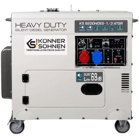 Generatore diesel KS 9200HDE-1/3 ATSR Könner & Söhnen (230V/400V), 7500 W, sistema di commutazione di fase VTS