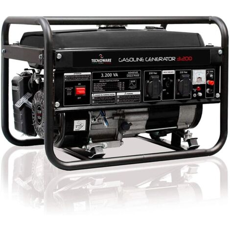 Generatore elettrico a benzina avvio manuale 3200VA/2000W 6.5HP monofase TECNOWARE FGE3200M