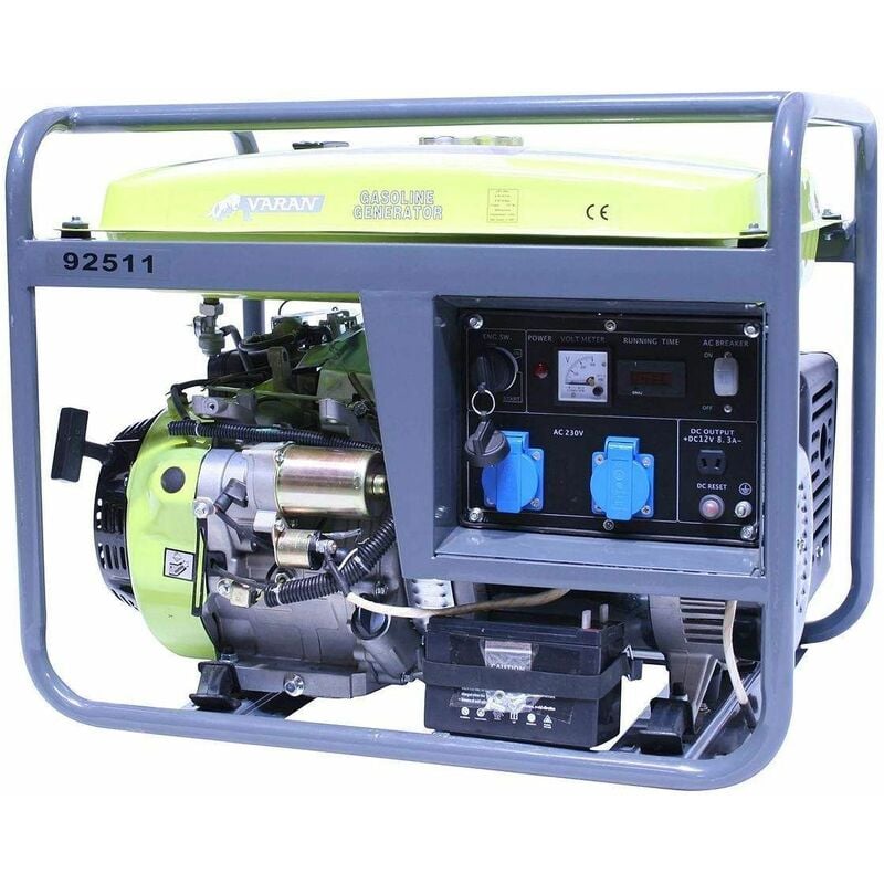 Image of Varan Motors - 92511 Generatore elettrico benzina 6.0 kW 2x 230V 1x 12VDC - Grigio