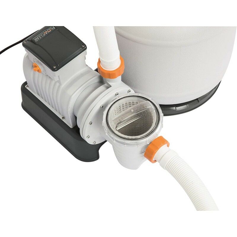 Bestway - Pompa di Filtraggio a Sabbia Flowclear 58486, Portata 9.800 l/h per Piscine Fuori Terra
