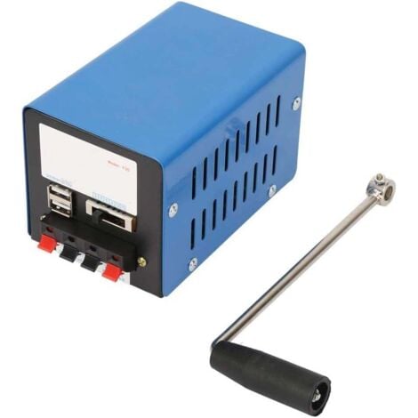 COOCHEER Generatore manuale a manovella, generatore di corrente di emergenza portatile, caricabatterie di emergenza USB, manuale per campeggio, esterno, giardino, generatore