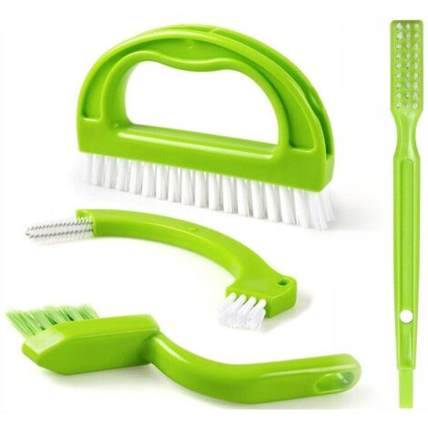 Generic Brosse de nettoyage 3 en 1 pour joints de carrelage, brosse à récurer la saleté à poils rigides, pour une utilisation multifonction, la cuisine, la maison et le carrelage