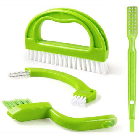 Generic Brosse de nettoyage 3 en 1 pour joints de carrelage, brosse à récurer la saleté à poils rigides, pour une utilisation multifonction, la cuisine, la maison et le carrelage