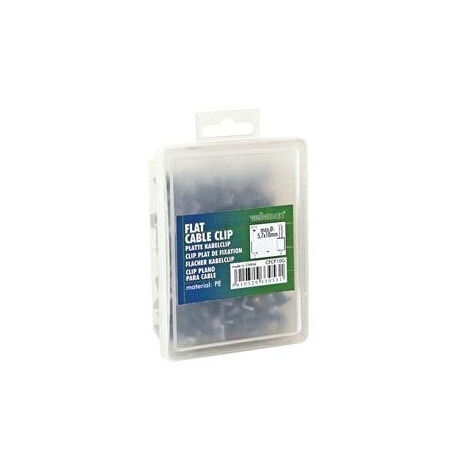 Generic Clip pour câble plat, gris, 10Mm