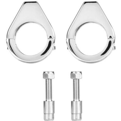 Generic Support de Clignotant, Support de Clignotant en Alliage d'aluminium Pratique 1 Paire pour Accessoire de Moto (Argent électrolytique)