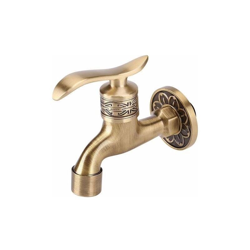 Bares - Manche Longue Robinet De Laiton Antique Robinet Froid Robinet De Salle De Bain Vadrouille Piscine Machine à Laver Jardin Décoration Jardin