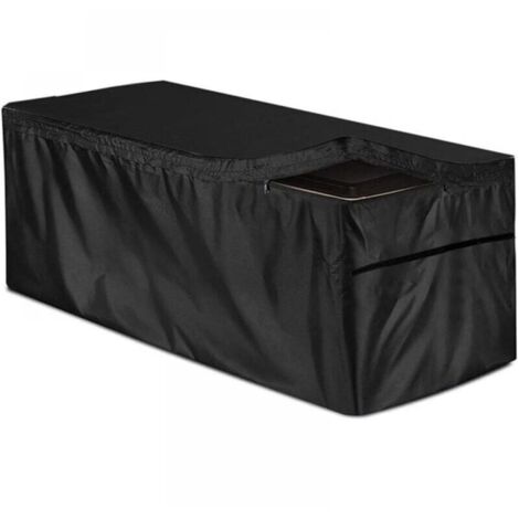 Générique Couvercle De Boîte De Pont - 210D Bâche Coffre Rangement Jardin Exterieur, Housses De Protection UV Imperméables pour Meubles De Patio