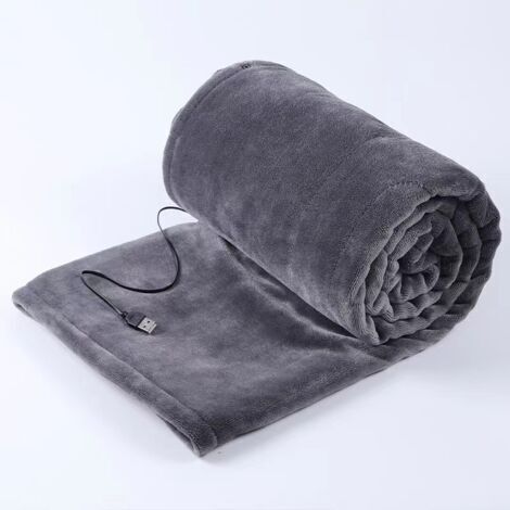 Générique Couverture Chauffante USB,140x80cm Douce Plaid Chauffant Flanelle,Lavable Couverture Électrique pour Canapé, Lit, Maison & Bureau