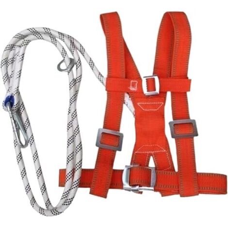 Générique De Harnais De Sécurité Avec Lanière – Harnais De Protection Antichute Complet Pour Tout Le Corps Ceinture Réglable Avec Support Ventral Épaissi Idéal Pour Le Travail Aérien