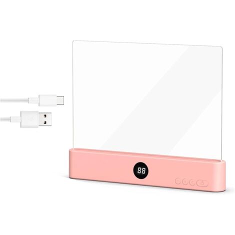 Lampe De Lecture Plate LED Rechargeable - Minuterie, 3 Couleurs De Lumière - Batterie 1200mAh - Protection Des Yeux - Pour Lit, Bureau, école