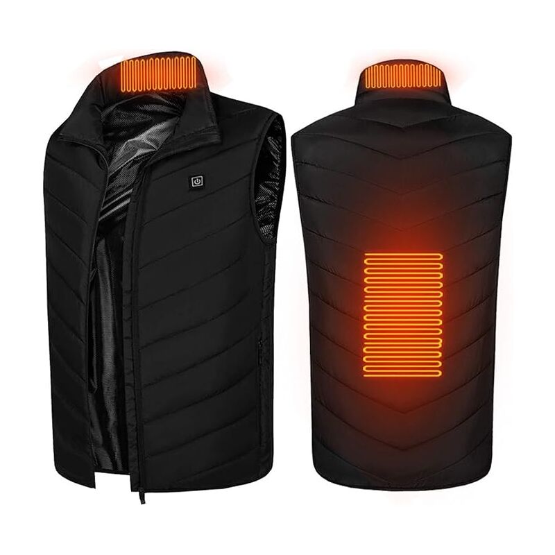 Générique Manteau Chauffante -Chauffage 2 zones Homme Chauffante Veste Veste Chaude,Interface USB,Hommes Femmes Hiver Veste Chauffant usb Chauffant
