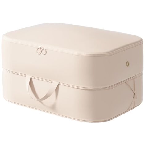 Générique Organisateur d'Auto-Compression Ultra Peu Encombrant,Sac de Compression,Sac Compression Voyage,Convient pour Ranger Les Vêtements et Les Couettes,Beige
