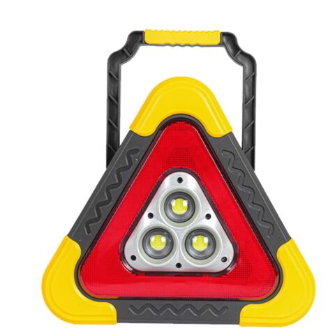Générique Triangle De Voiture - Triangle De Signalisation Solaire Deux en Un - 4 Modes, Poignée Réglable Rotative À 180 Degrés,Convient pour Réparation Automobile, Camping, Randonnée, L'Aventure