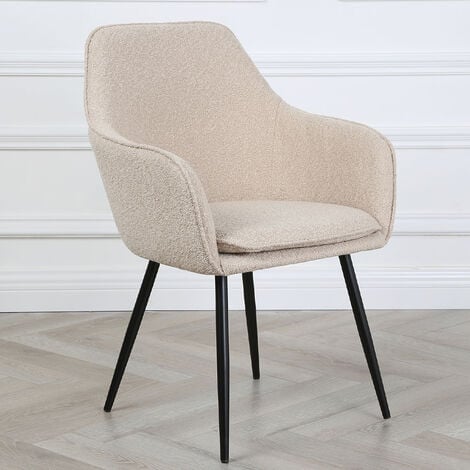 Genesis MUSE Chair in Boucle Fabric - Cream