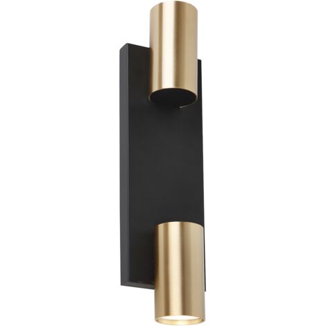 GENESIS WAND SCHWARZ GOLD 2xGU10