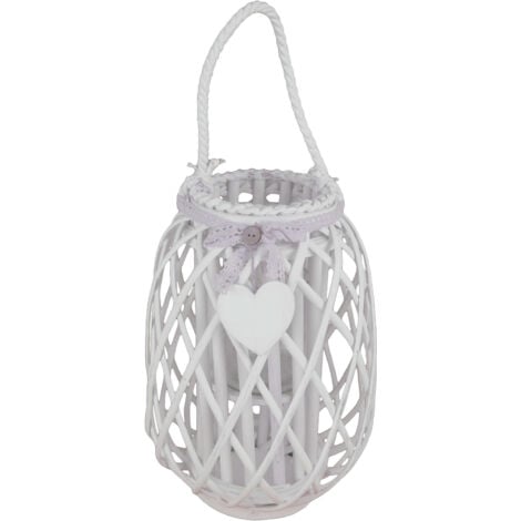 GENEVIEVE - lanterna in vimini tondo 15 x 45 cm