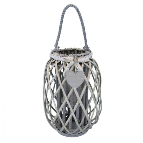 GENEVIEVE - lanterna in vimini tondo 15 x 66 cm