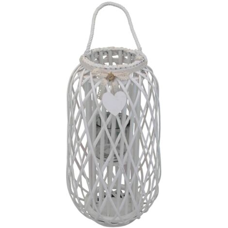 GENEVIEVE - lanterna in vimini tondo 18 x 66 cm