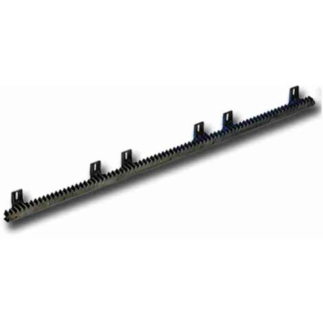 Genius – 6100344 Crémaillère nylon 30x20 mod.4 noir 1 mètre – Pour portail – Noyau en acier pour durabilité renforcée