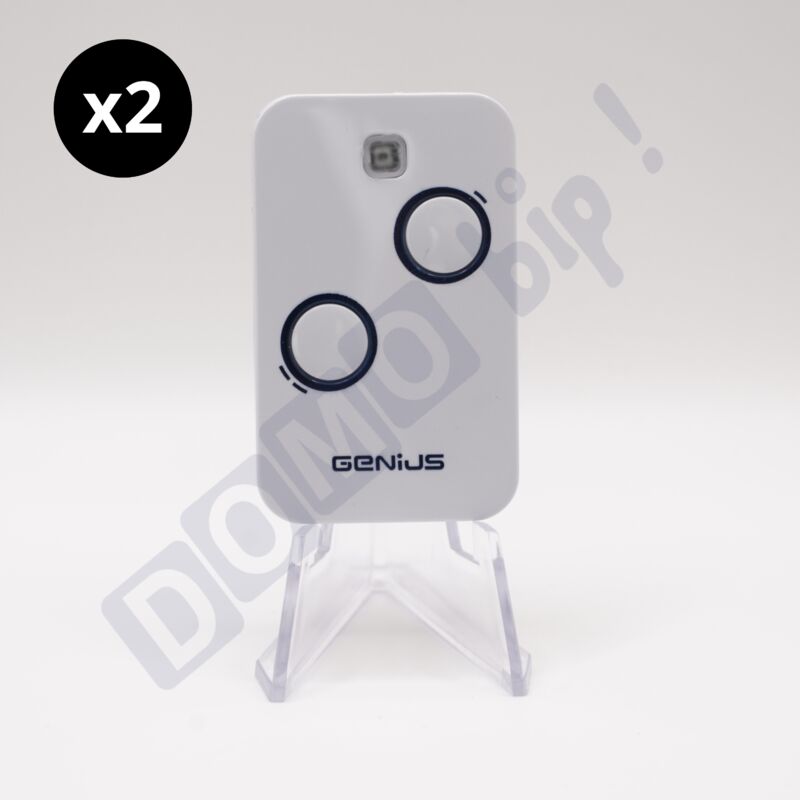 Kilo TX2 jlc 6100332 - Lot de 2 télécommandes 2 Boutons - Fréquence : 868,35 MHz - Technologie Code Tournant - Genius