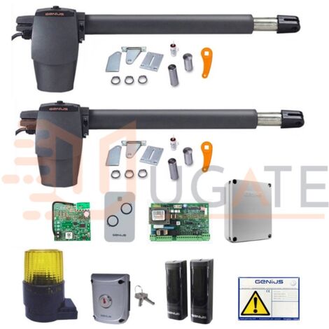 GENIUS Kit FAAC Swing Gate Automation G-BAT 51701281 G-FLASH 868 230V 3M